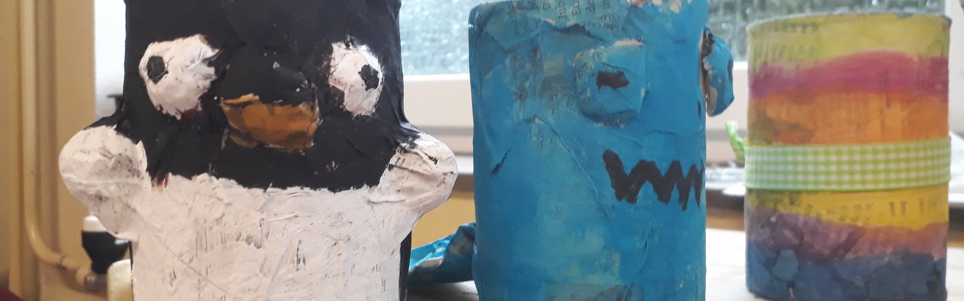 Aufgehübscht: Dosen werden zu Stiftehaltern