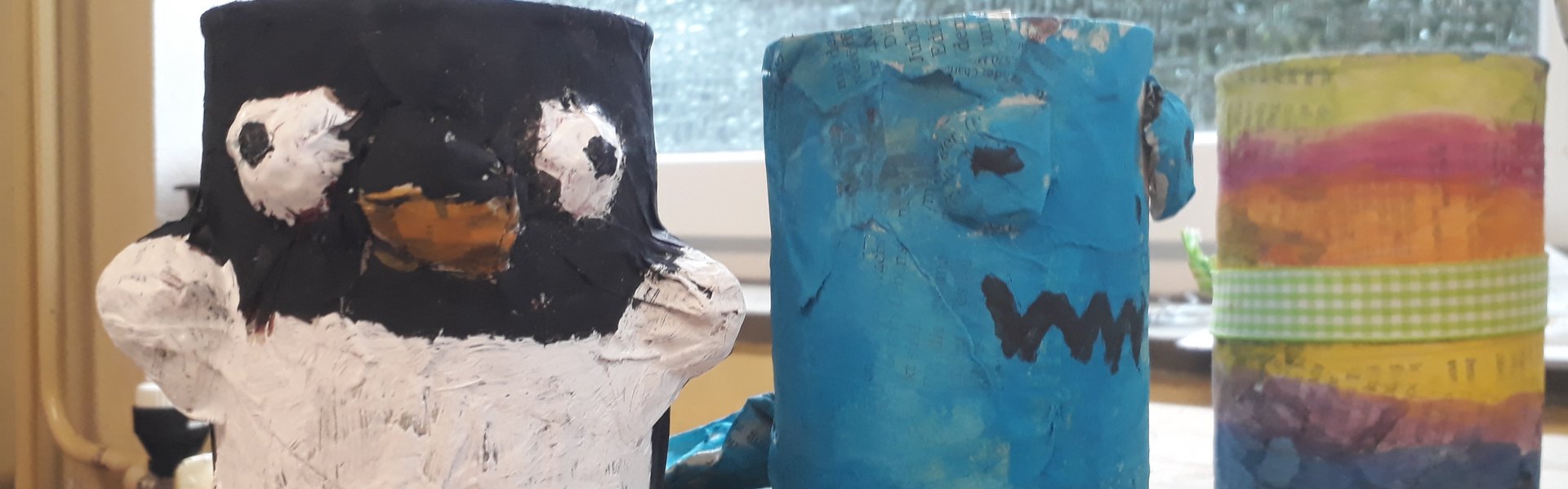 Aufgehübscht: Dosen werden zu Stiftehaltern