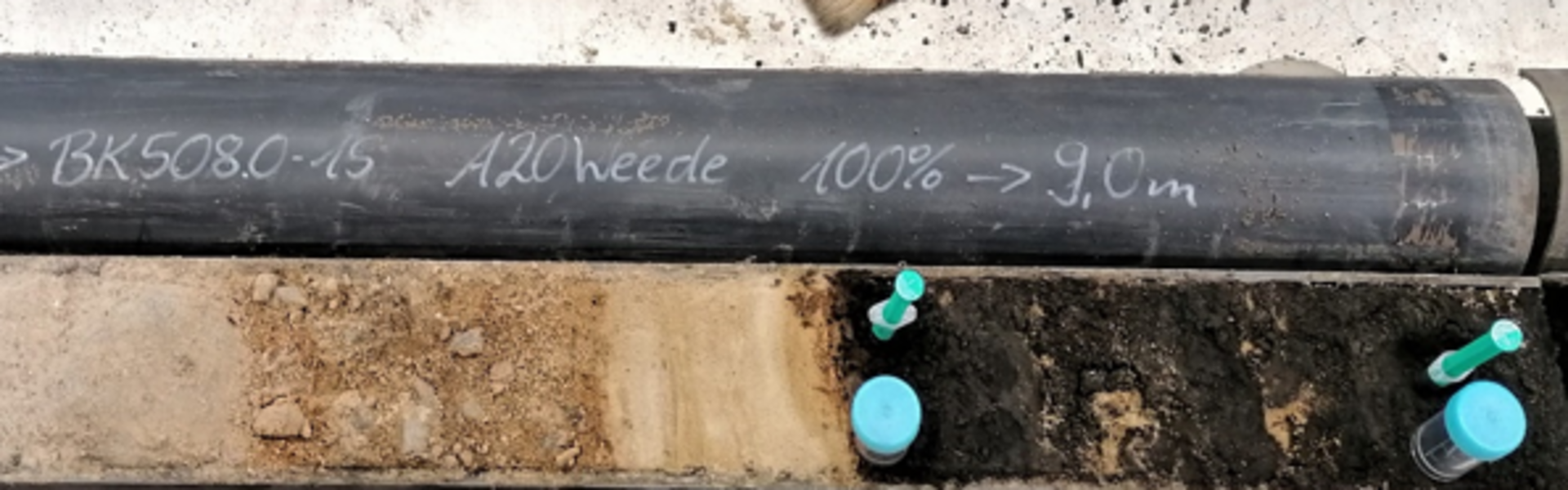 Bohrkern des Projektes A20 Weede 
