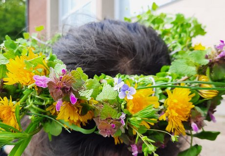 Kranz aus Sommerblumen