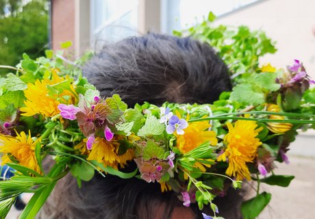 Kranz aus Sommerblumen