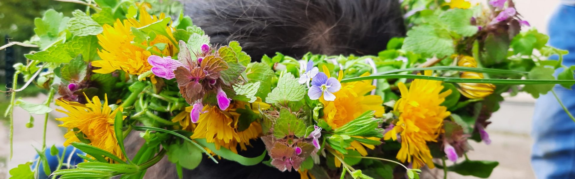 Kranz aus Sommerblumen