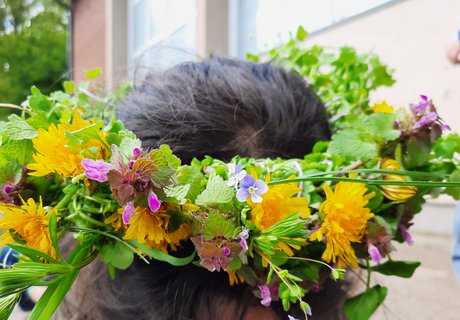 Kranz aus Sommerblumen