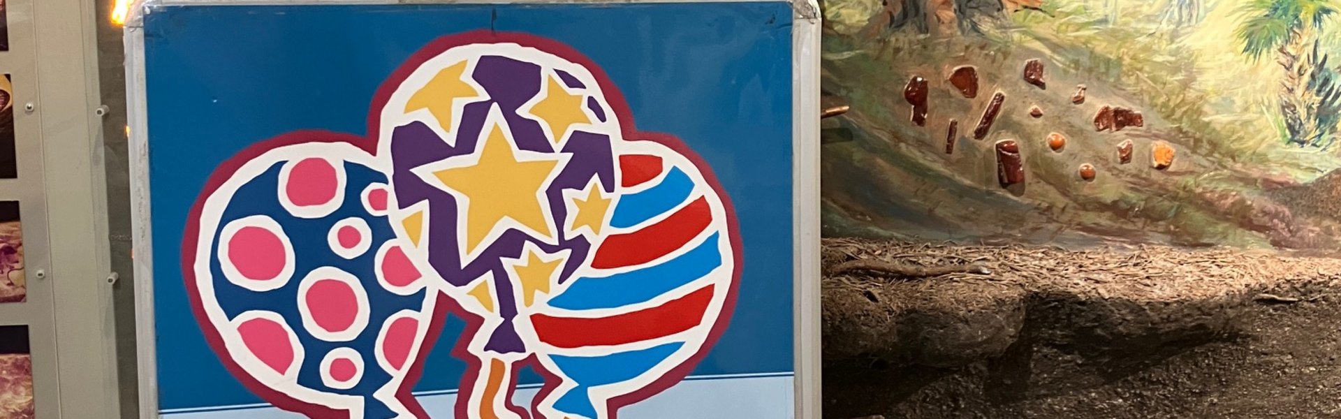 Geburtstags-Aufsteller im Eiszeit-Haus 