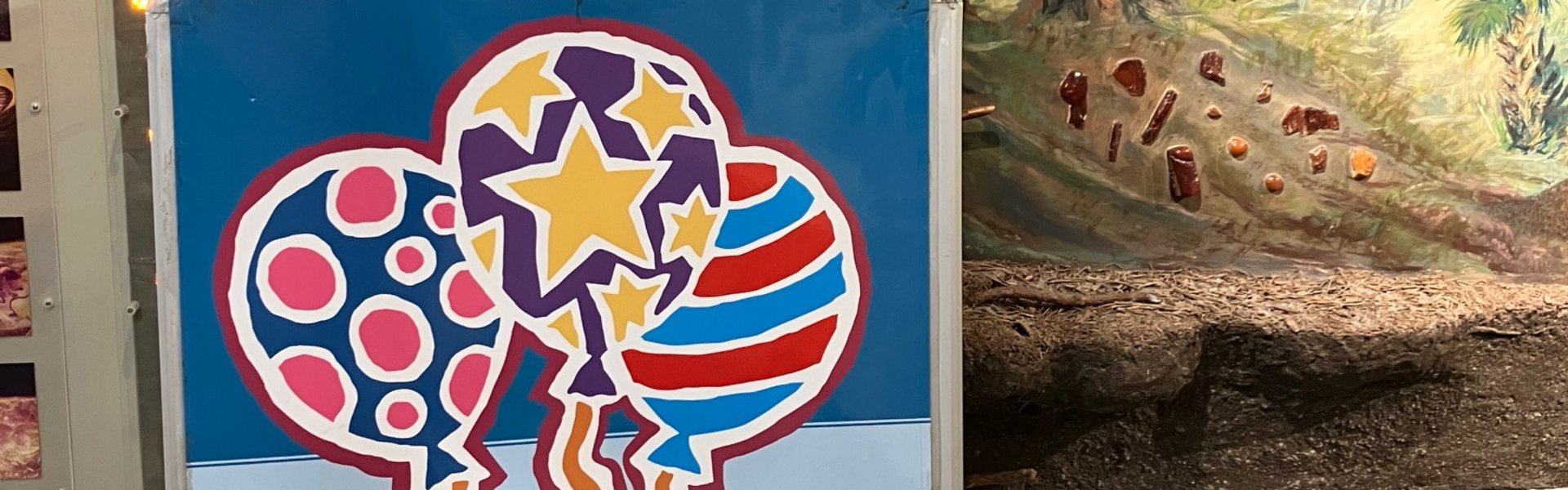 Geburtstags-Aufsteller im Eiszeit-Haus 